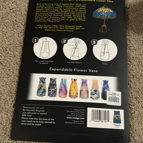 Modgy Collapsible and Expandable Plastic Vase Tiffany - Dragonfly - Picture 3 of 6